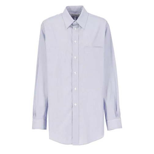 Maison Margiela Blue Cotton Shirt White 
