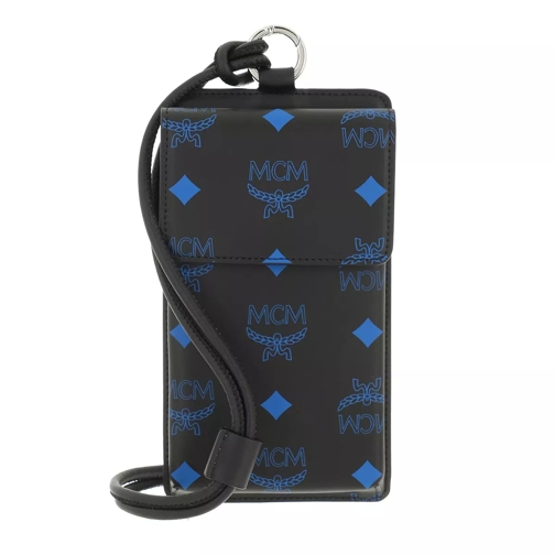 MCM Color Splash Logo Phone Lanyard  Black Borsetta per telefono