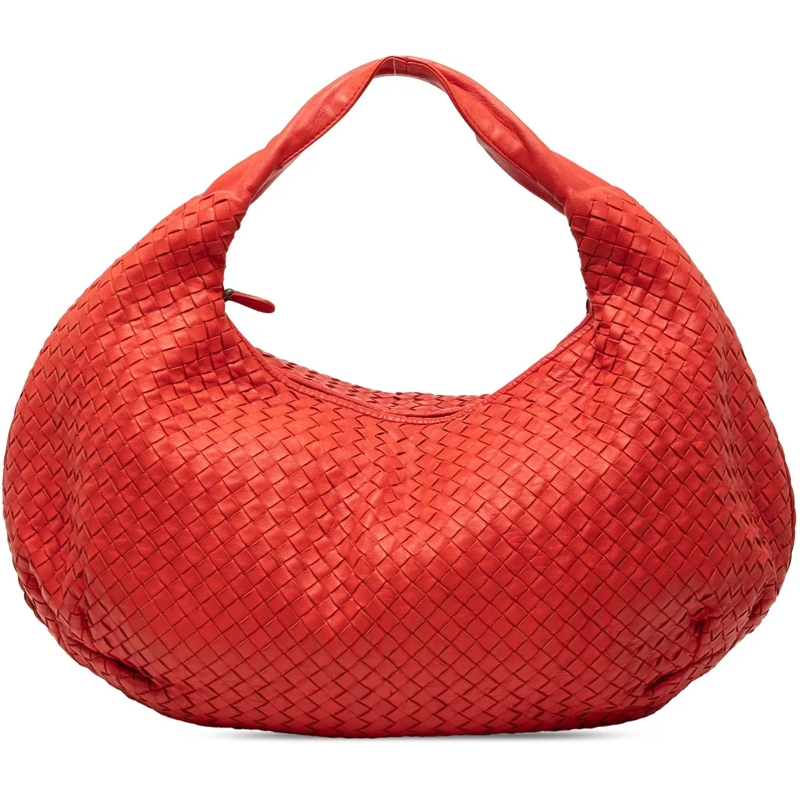 Bottega Veneta Sac à bandoulière Large Nappa Intrecciato Belly Hobo rot