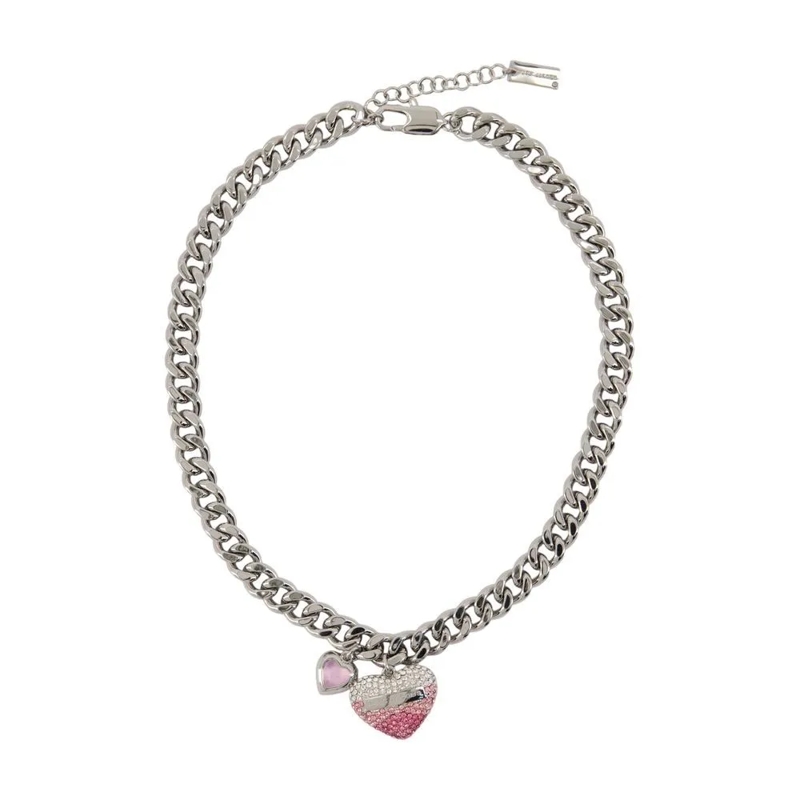 Marc Jacobs Medium Halsketting Heart Balloon Pave Necklace - Metal - Silver Silver