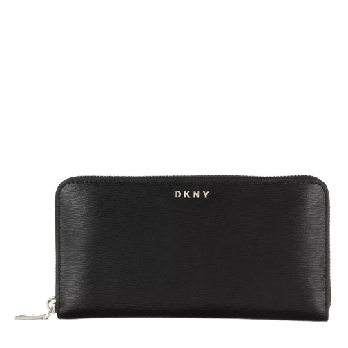 DKNY Bryant Lg Zip Around Black Gold Continental Wallet-plånbok