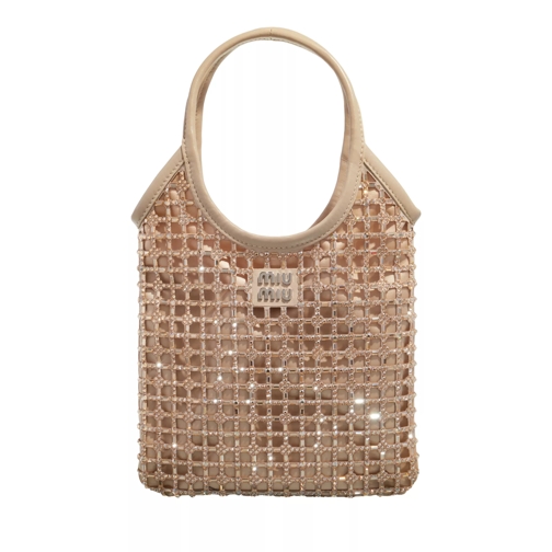 Miu Miu Women Leather Handbag Beige Rymlig shoppingväska