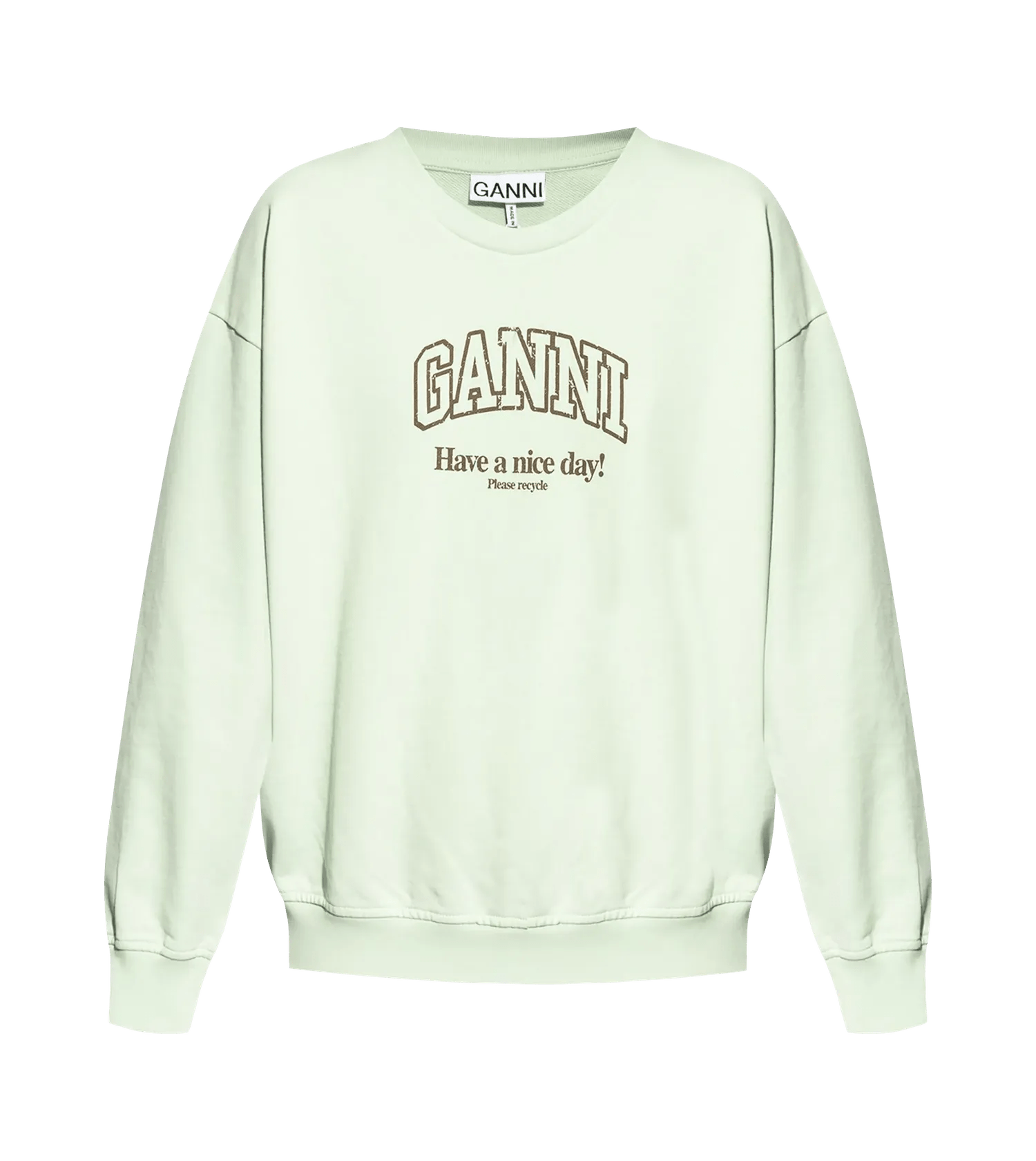 GANNI - Sweatshirt aus Bio-Baumwolle mit Logo - Größe XXS/XS - multi