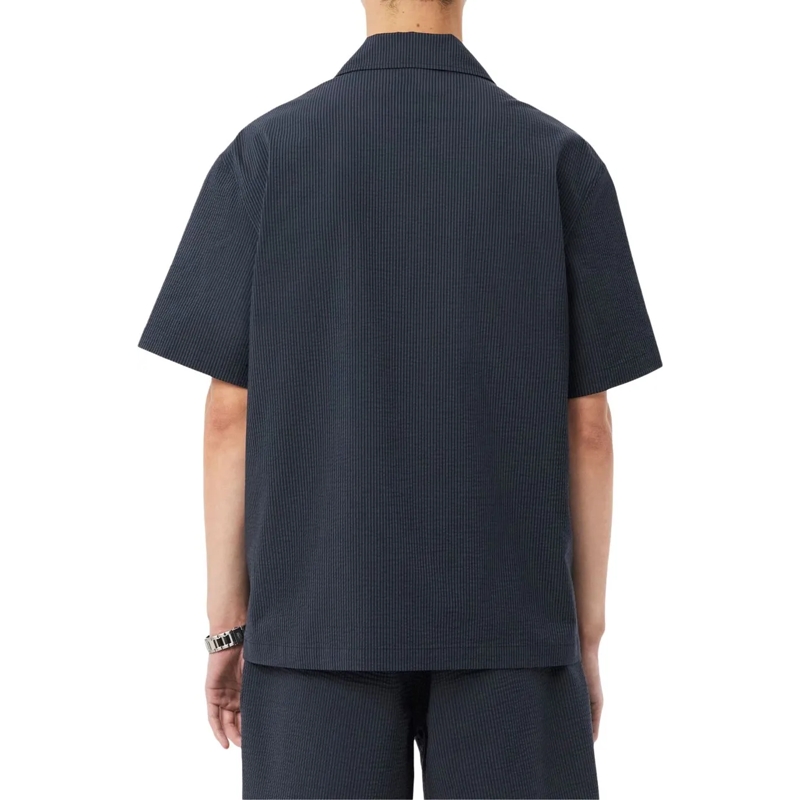 Lacoste Legeres Oberteil Lacoste 1hc1 Men's S/s Woven Shirt Korte Mouw Over blau(Image 4)