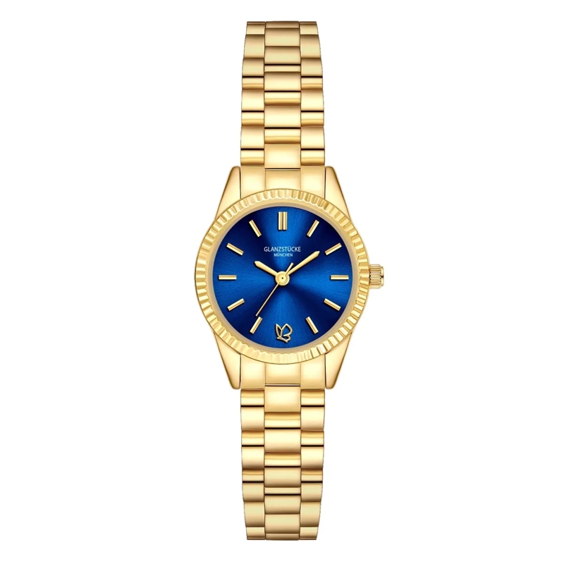 Glanzstücke München Automatikuhr Damen Armbanduhr Edelstahl gold