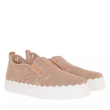 Chlo Lauren Slip On Sneaker Lace Pink Tea Slip On Sneaker