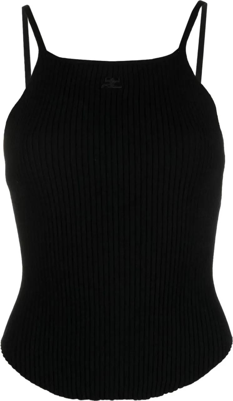 Courrèges - Courrèges Top Black - Größe L - schwarz