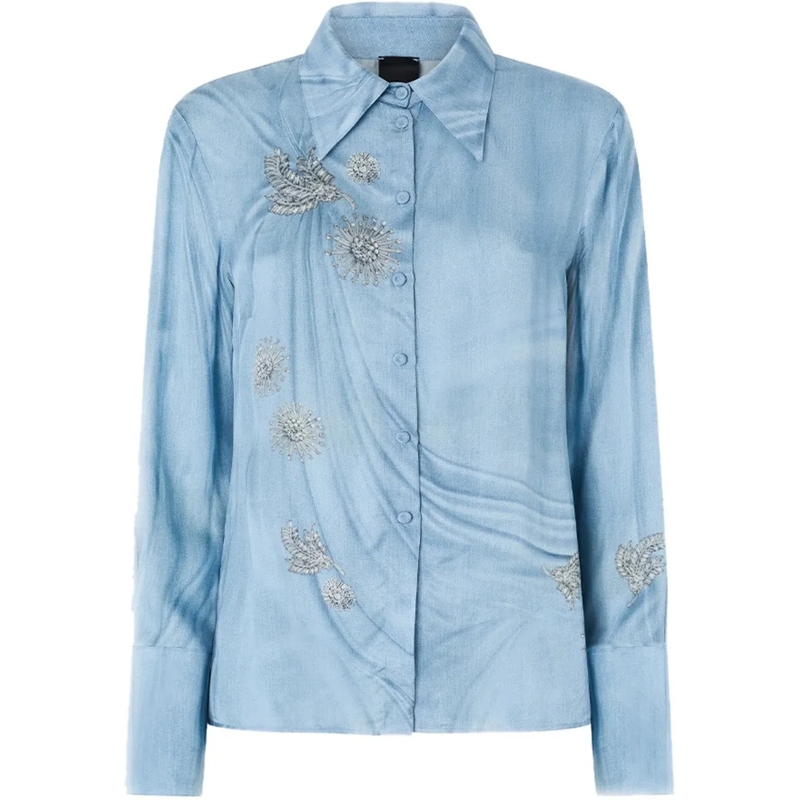Pinko T-shirt Shirts Cyan blau