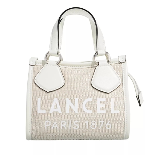 Lancel Summer Tote Natural/White Rymlig shoppingväska