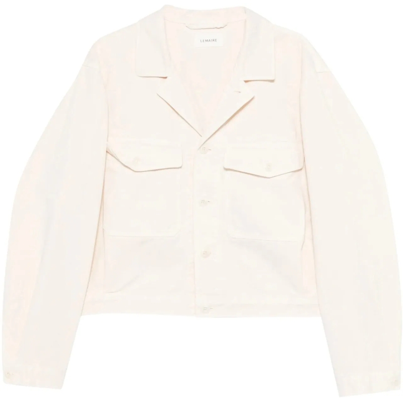 Lemaire Daunenjacke Lemaire Trucker Jacket Snowy Off White weiß