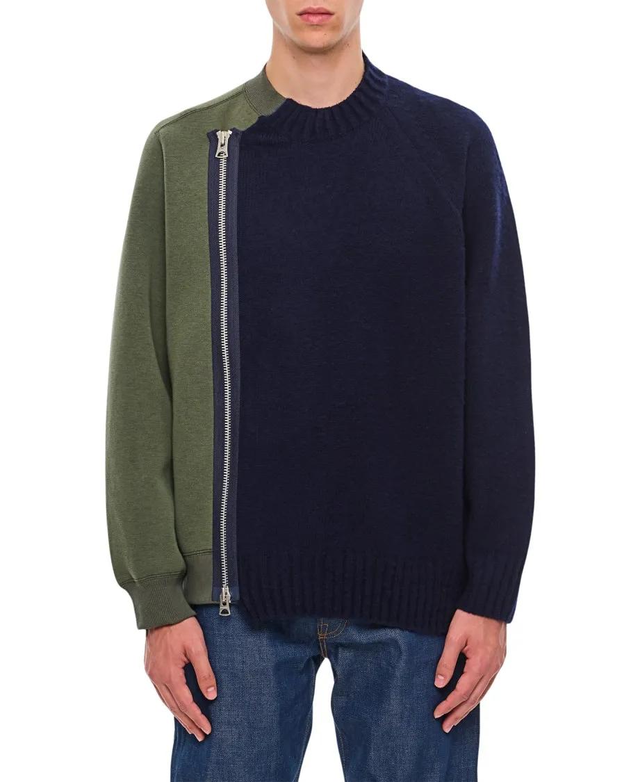 Sacai - Knit Blouson - Größe 1 - blau