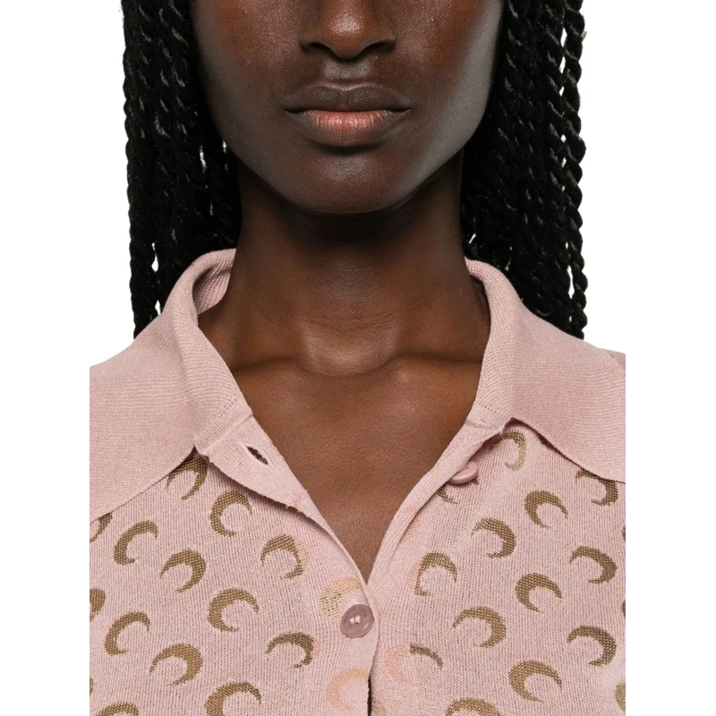 Marine Serre Chemisier Shirts Rosa rose(Image 4)