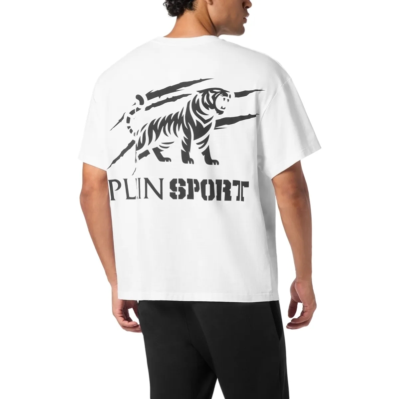 Plein Sport T-Shirt T-Shirt Rundhalsausschnitt Ss Tiger weiss(Image 2)