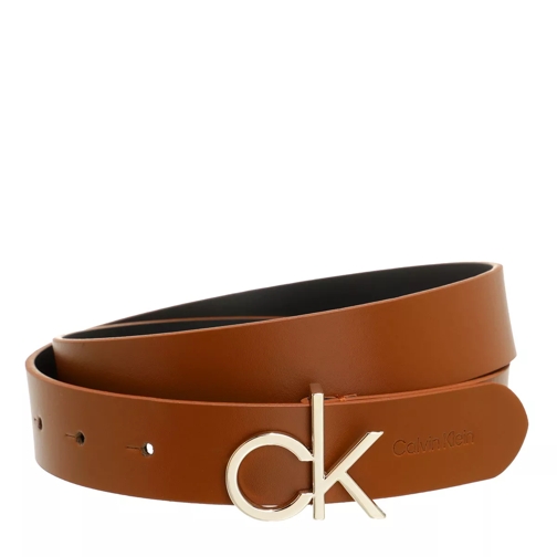Calvin Klein Re-Lock Logo Belt 30Mm Cognac Ledergürtel