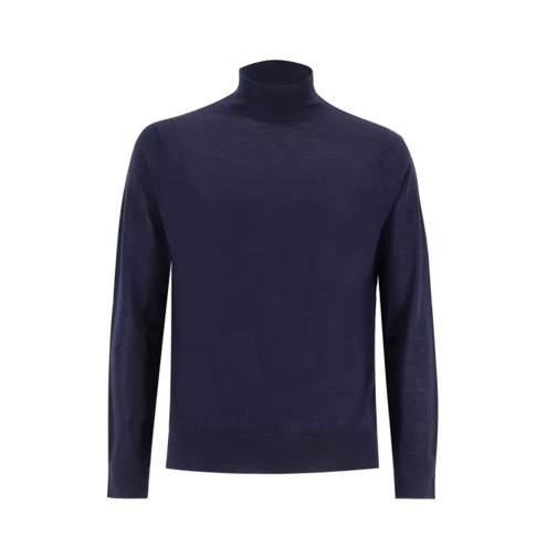 Ballantyne Blue Wool Turtleneck Pullover Blue 