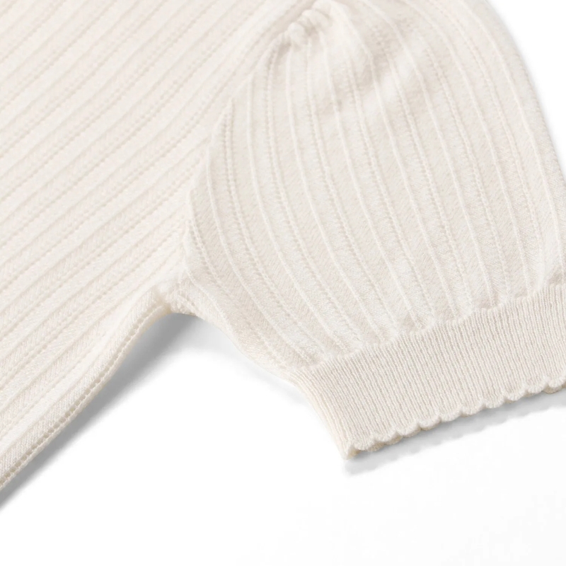 FRAME Pullover Kurzarmpullover aus Kaschmir weiß(Image 3)