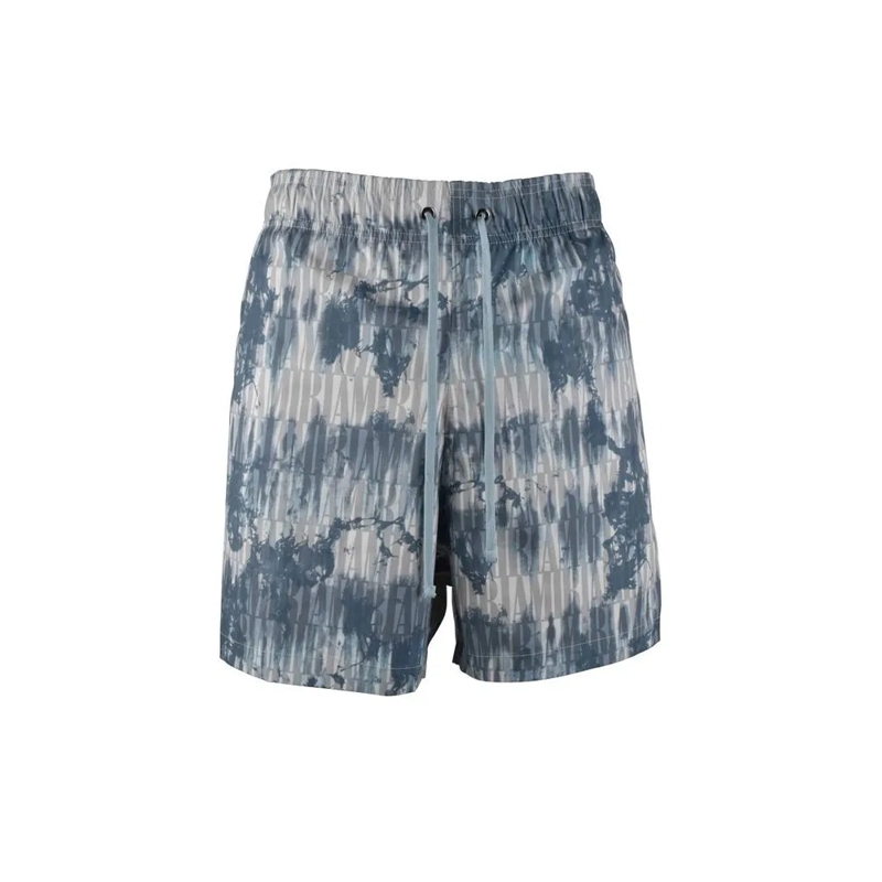 Amiri  Amiri Swim Shorts With Blue Print Grey