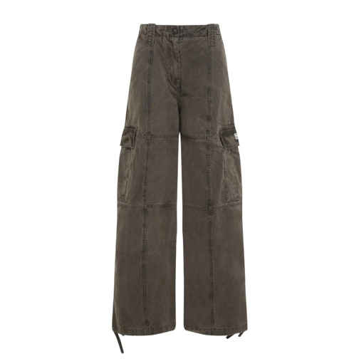 Kenzo  Dyed Canvas Cargo Pants Brown