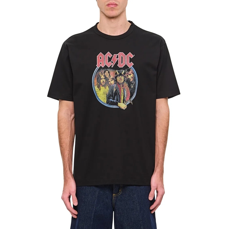 Junya Watanabe T-shirt Ac/Dc Printed T-Shirt Black