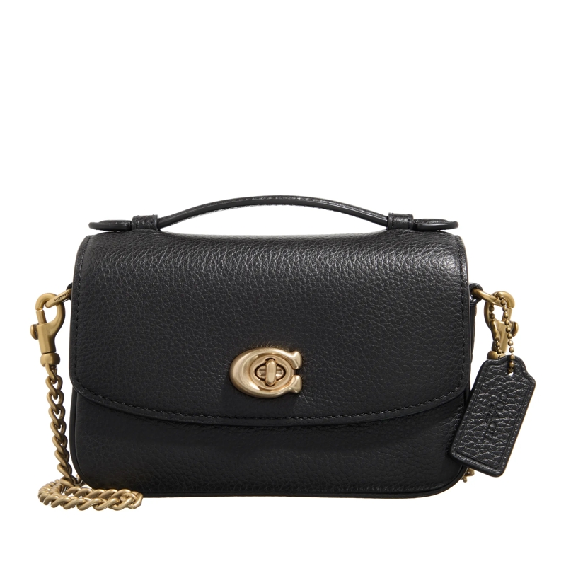 Coach Crossbody Bag Refined Pebble Leather Cassie Crossbody 17 Black
