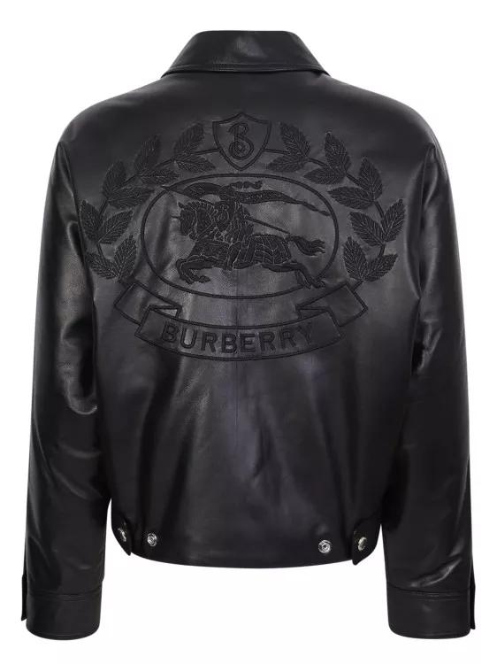 Burberry leather store bomber jacket