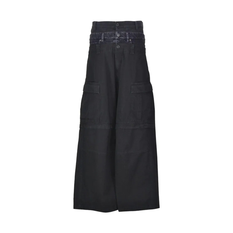 Balenciaga Anzugshose Layered Cargo Pants Black