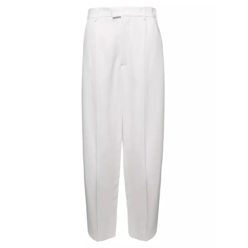 Marni Classic Trousers, With Pinces White Pantaloni