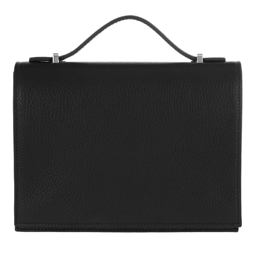 Abro Adria Leather Handle Crossbody Bag Black/Nickel Crossbody Bag