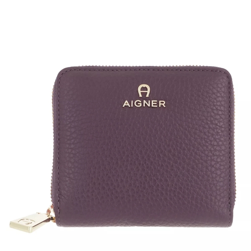 AIGNER Ivy Wallet Plum Portemonnaie mit Zip-Around-Reißverschluss