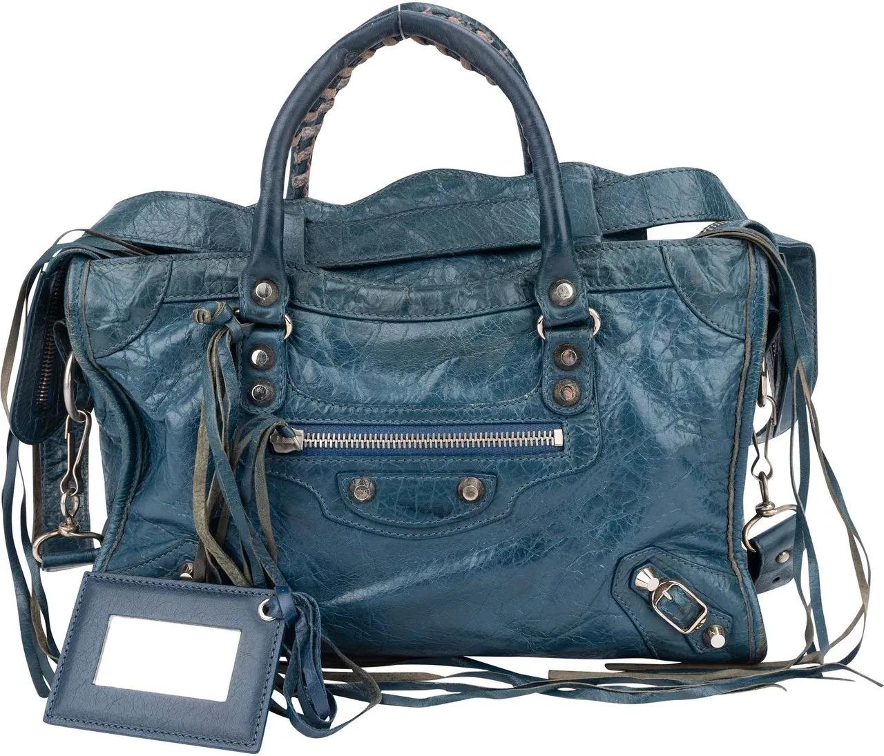 Balenciaga Crossbody Bags - Balenciaga Blue Leather Classic City Handbag - Gr. unisize - in Blau - für Damen