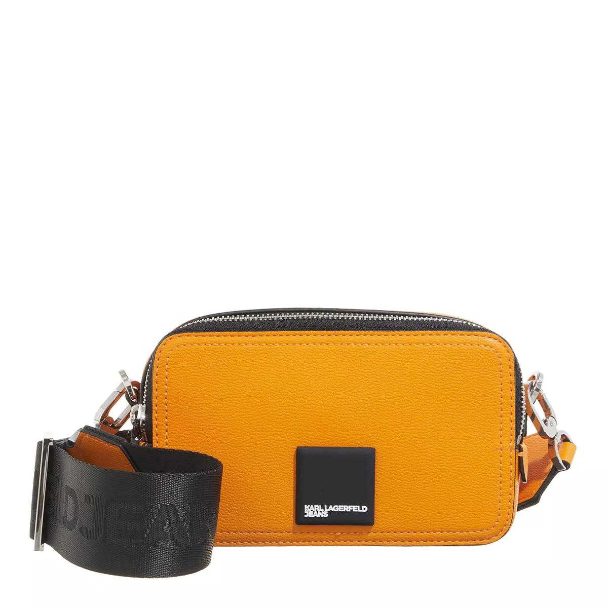 Karl Lagerfeld Jeans Crossbody Bags - Tech Leather Camera Bag Patch - Gr. unisize - in Orange - für Damen