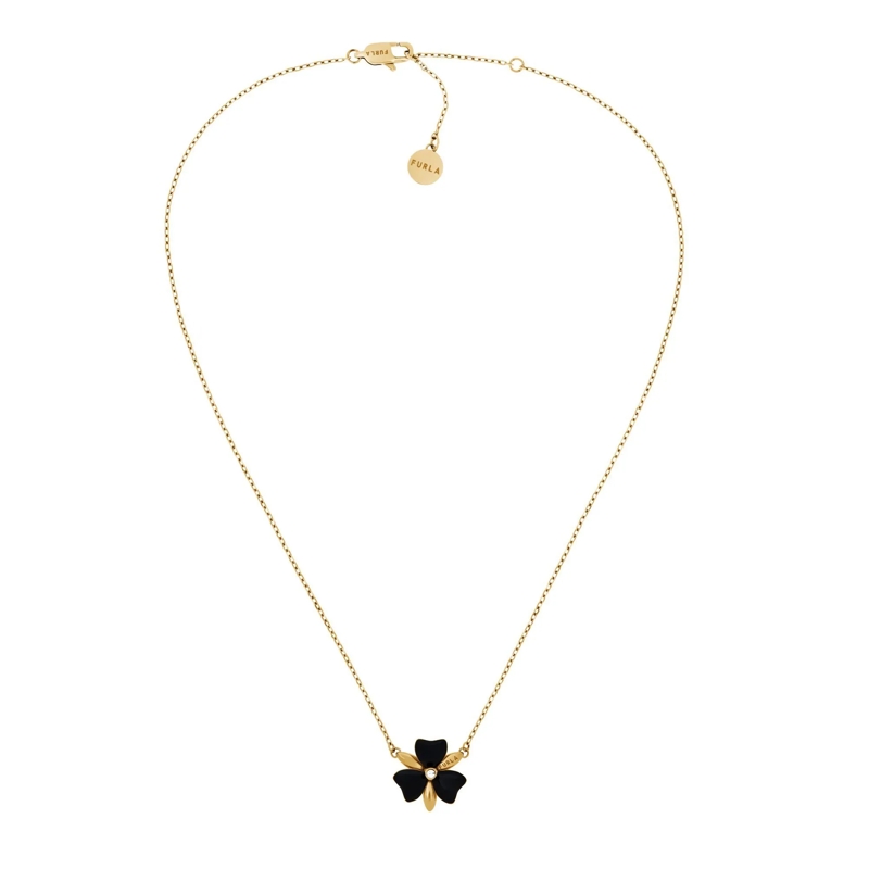 Furla Mittellange Halskette Halskette Furla Flora schwarz