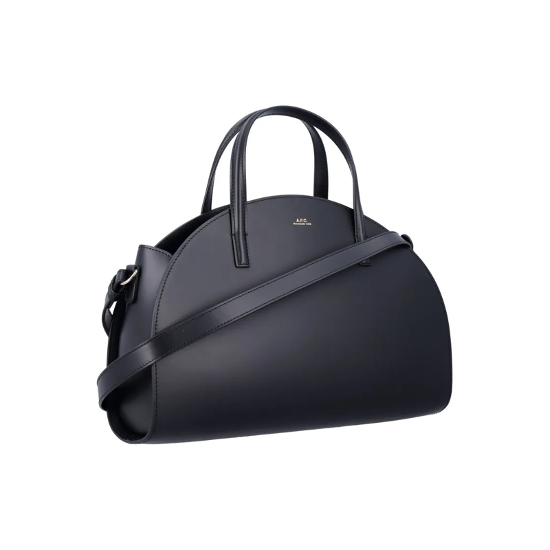 A.P.C. Fourre-tout Curved Silhouette Tote Bag Black