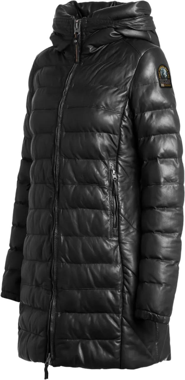 Thumbnail - Parajumpers - Doudoune longue cuir Demi Leather noir PJS Parajum - Größe XL - schwarz