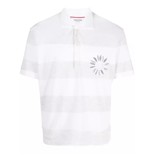 Thom Browne Multicolored Flower Embroidery Polo Shirt Multicolor 