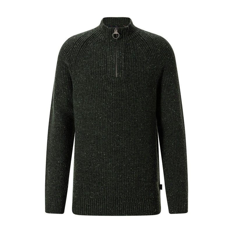 Barbour Pull Troyer Fleck aus Woll-Mix beige(Image 4)