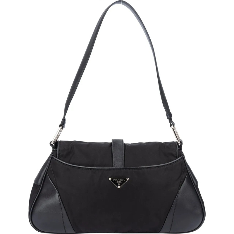 Prada Schultertasche Prada Black Nylon Triangle Shoulder Bag mehrfarbig