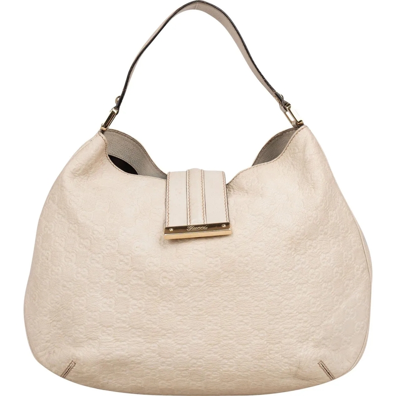 Gucci Tote Leather GG Monogram ssima Handbag weiß