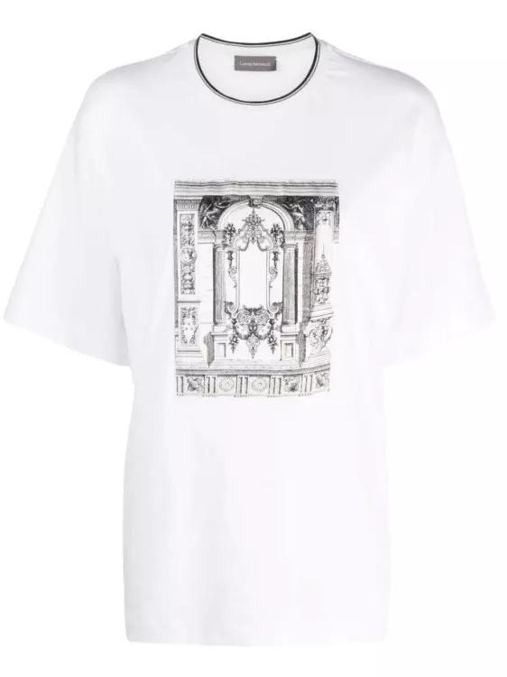 Lorena Antoniazzi - Illustration-Print Crew-Neck T-Shirt - Größe 40 - white