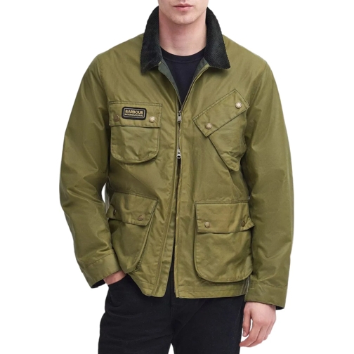 Barbour Vestes en duvet Veste Sefton Wax col velour vert olive MVX2298 OL3 grün