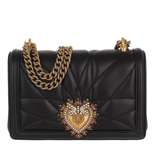 Dolce&Gabbana Devotion Crossbody Mini Bag Leather Black Cross body-väskor