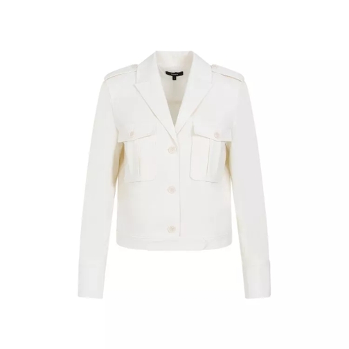 Theory Ivory Wool Boxy Jacket Neutrals 