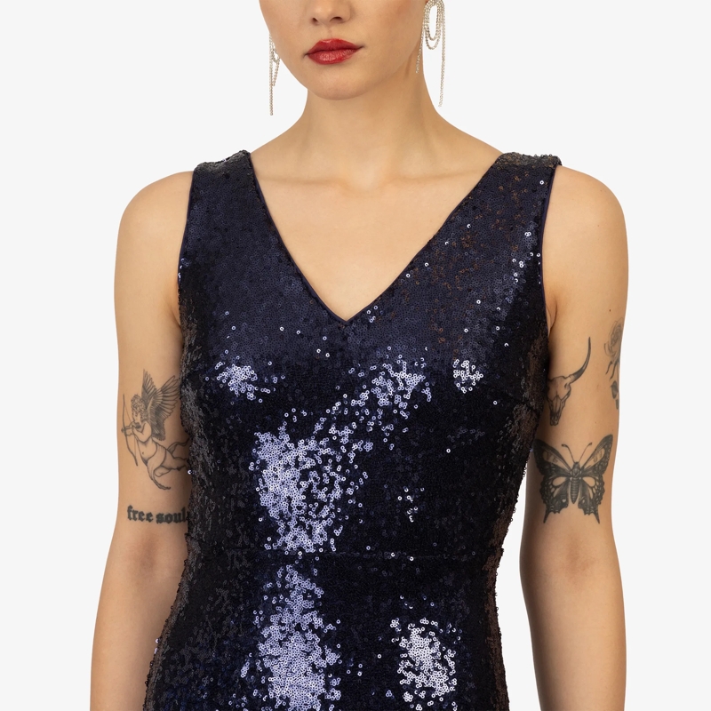 Kraimod Abendkleid Paillettenkleid dunkel-blau (Image 5)