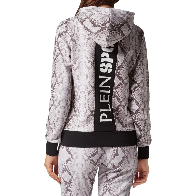 Plein Sport Daunenjacke Sweatjacke Mit Kapuze Python grau