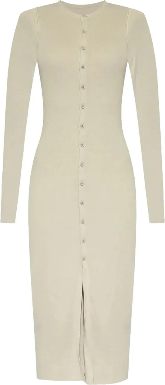 Thumbnail - MM6 Maison Margiela - Midi Dress Light Grey - Größe M - grau