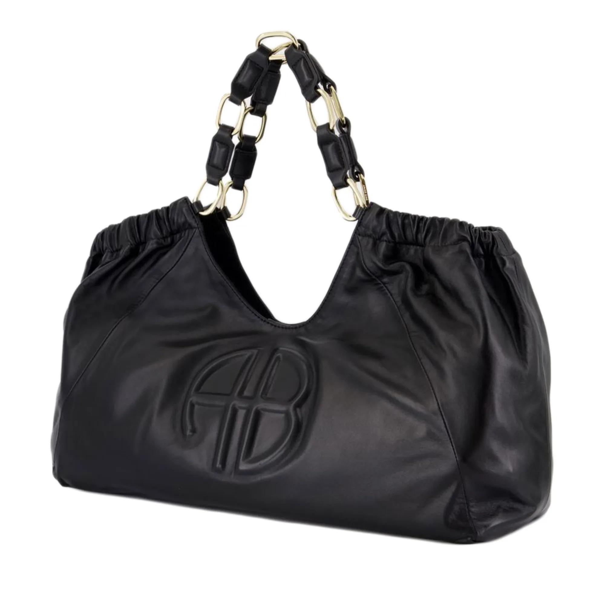 Anine Bing Totes & shoppers Kate Medium Tote Leather Black in zwart