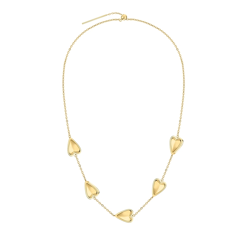 Liebeskind Berlin Mittellange Halskette Edelstahl Metal Heart gold(Image 3)