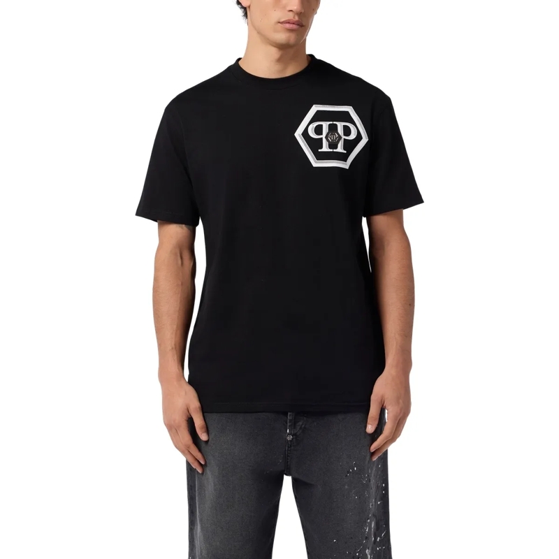 Philipp Plein T-Shirt Round Neck T-Shirt Stars Studs schwarz(Image 3)