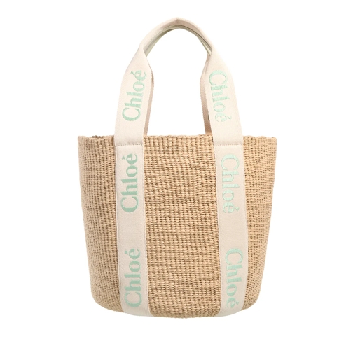 Chloé Large Woody Basket Bag Light Eucalyptus Basket Bag