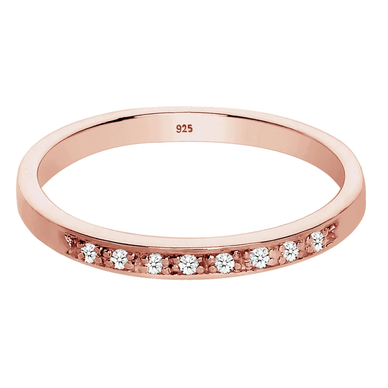 Elli Ring Ring Aufsteckring Funkelnd Diamant (0.04 ct) 925 S weiss(Image 2)